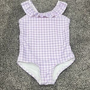 Carter's Lavender Gingham One Piece Swimsuit